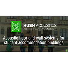 Acoustic floor and wall systems for student accommodation buildings