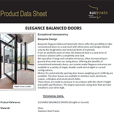 Elegance Balanced Automatic Doors