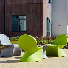 Safe outdoor seating from Pineapple at mental health unit