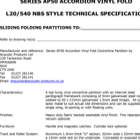 Series AP50 Accordion Concertina Folding Partition Systems Specification